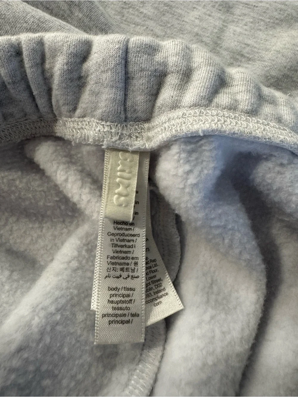 SKIMS Heather Gray Jogger Pants with Tonal Logo